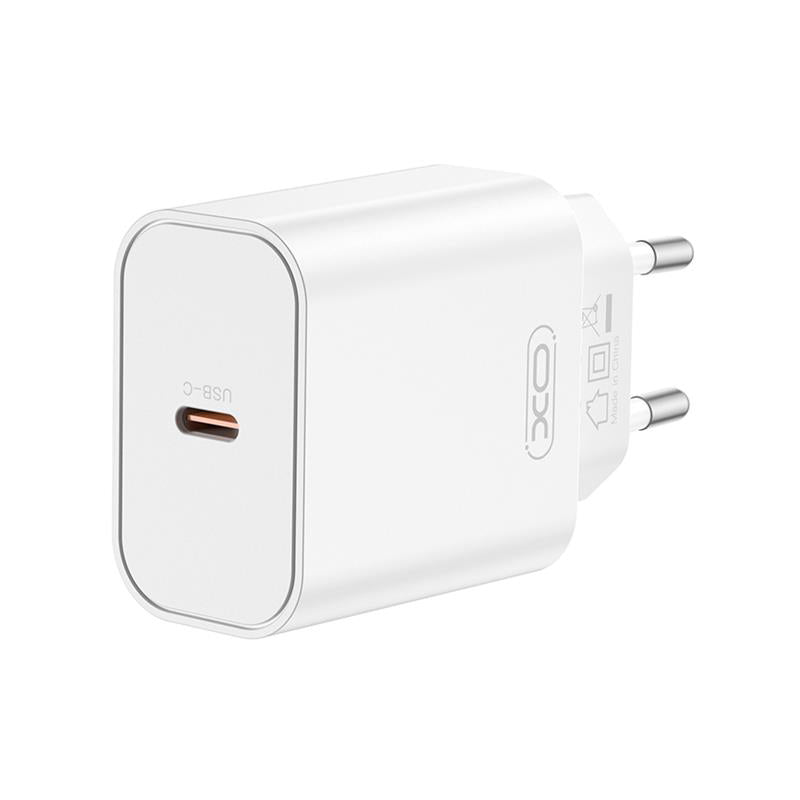 Polnilnik XO Design CE32, 20W, 3A, 1 x USB-C, Bel
