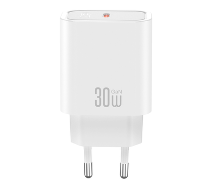 Omrežni polnilec XO Design CE41, 30W, 3A, 1 x USB-C, bel