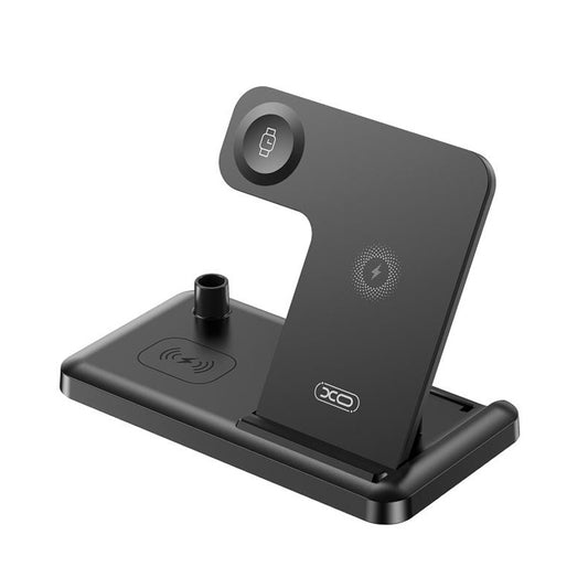 Brezžični omrežni polnilec XO Design WX033 4v1, 15W, 1.67A, Črn