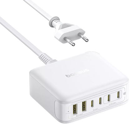 Polnilec postaje Baseus EnerFill FH21, 120W, 2 x USB-A - 4 x USB-C, bel E0120T01