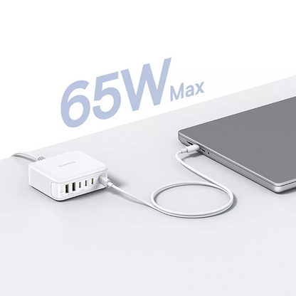 Polnilec postaje Baseus EnerFill FH21, 120W, 2 x USB-A - 4 x USB-C, bel E0120T01