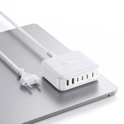 Polnilec postaje Baseus EnerFill FH21, 120W, 2 x USB-A - 4 x USB-C, bel E0120T01