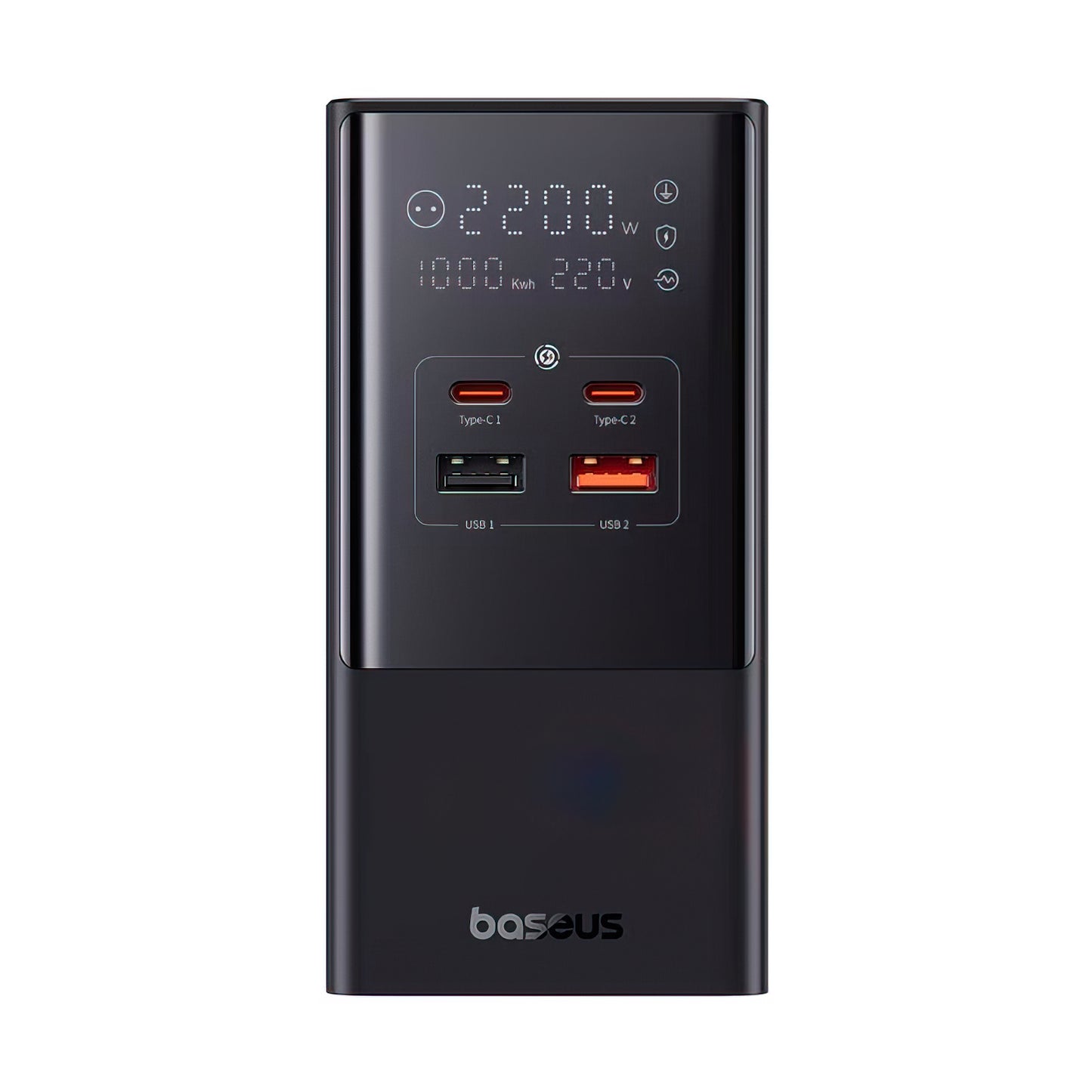 Polnilna postaja Baseus PowerCombo Tower, 100W, 5A, 2 x Schuko - 2 x USB-A - 2 x USB-C, črna E00023609113-00