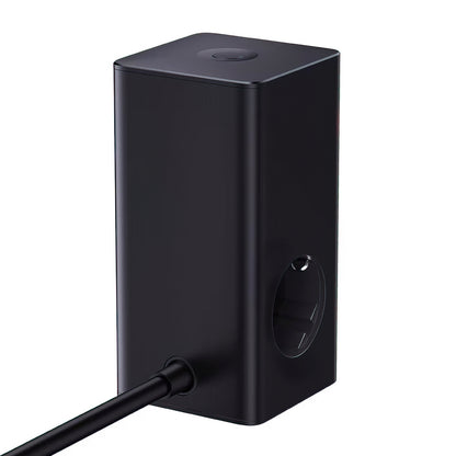 Polnilna postaja Baseus PowerCombo Tower, 100W, 5A, 2 x Schuko - 2 x USB-A - 2 x USB-C, črna E00023609113-00