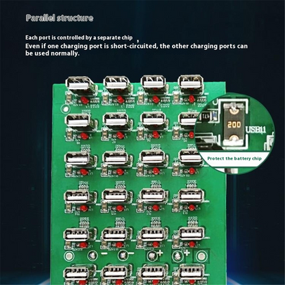Polnilec postaje Best 32T-2A, 2A, 32 x USB-A, bel