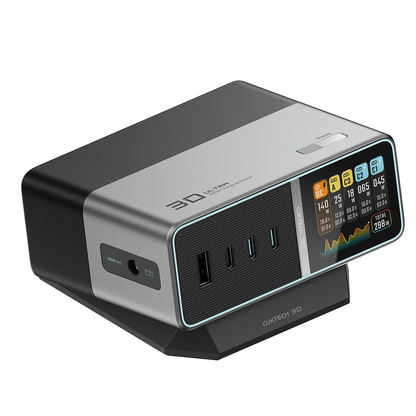 Polnilna postaja Cuktech TA3005U, 300W, 1 x DC - 1 x USB-A - 3 x USB-C, Siva
