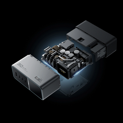 Polnilna postaja Cuktech TA3005U, 300W, 1 x DC - 1 x USB-A - 3 x USB-C, Siva