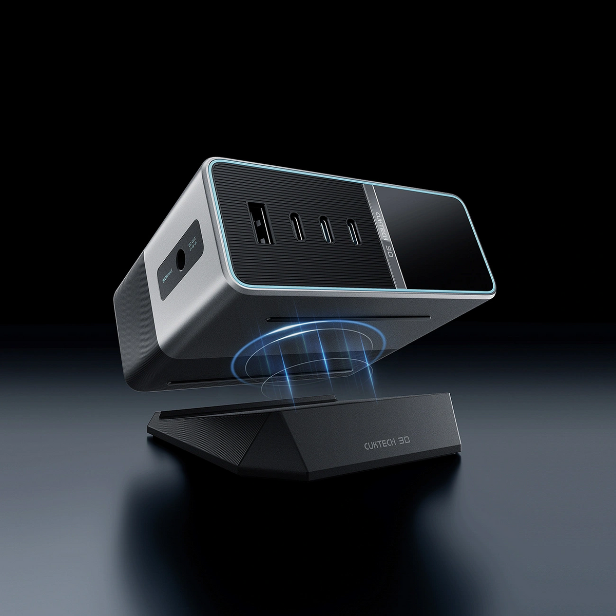 Polnilna postaja Cuktech TA3005U, 300W, 1 x DC - 1 x USB-A - 3 x USB-C, Siva