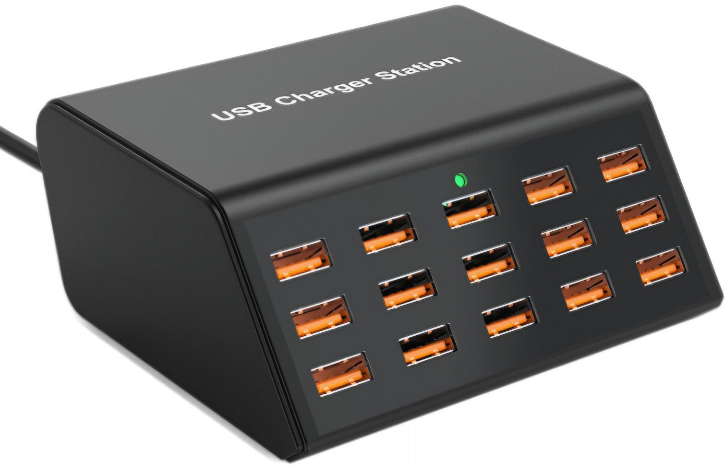 Polnilna postaja OEM HW15, 100W, 2A, 15 x USB-A, Črna