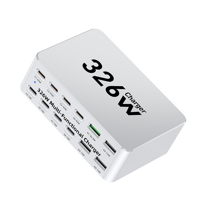 Polnilna postaja OEM WLX-818E, 326W, 3,25A, 4 x USB-A - 8 x USB-C, bela