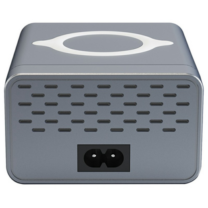 Polnilna postaja OEM WLX-M3 QI, 80W, 4 x USB-A - 4 x USB-C, Siva