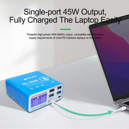 Polnilna postaja Relife RL-304N, 87W, 3A, 2 x USB-C - 4 x USB-A, Modra