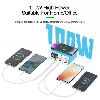 Polnilna postaja Relife RL-309AW, 100W, 5A, 2 x USB-C - 6 x USB-A, Modra