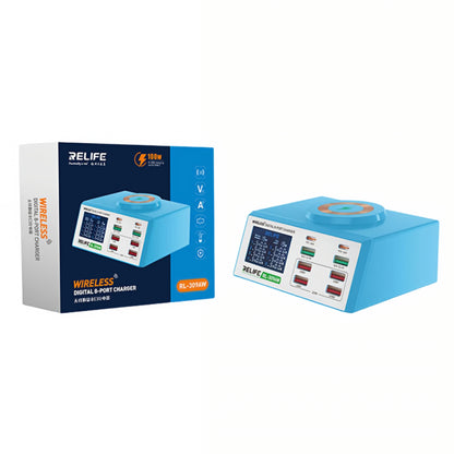 Polnilna postaja Relife RL-309AW, 100W, 5A, 2 x USB-C - 6 x USB-A, Modra