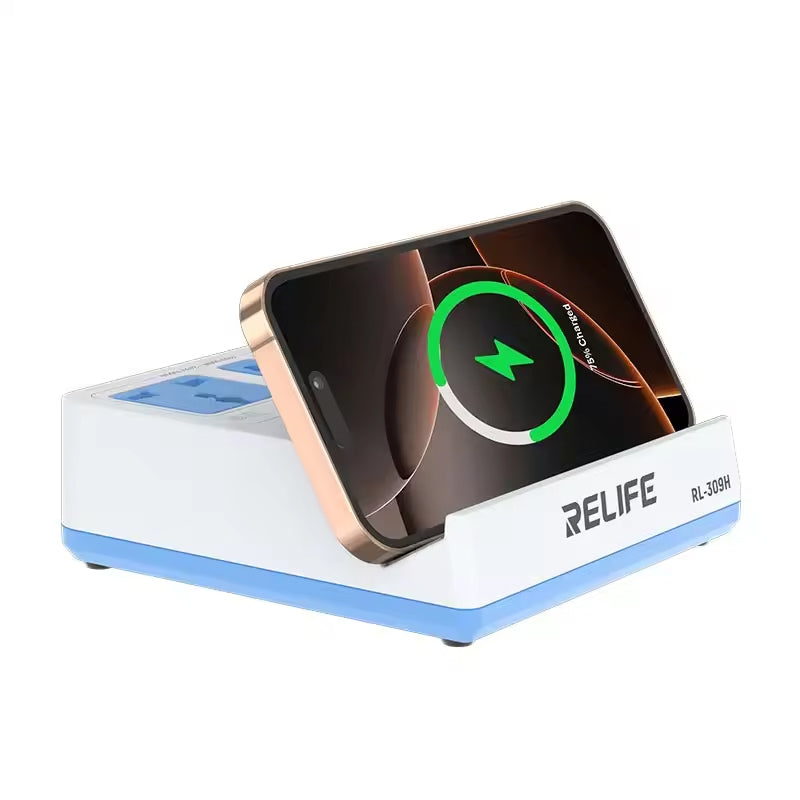 Polnilna postaja Relife RL-309H QI, 72W, 1 x USB-A - 3 x USB-C, bela