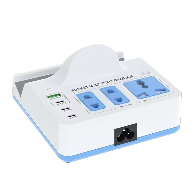 Polnilna postaja Relife RL-309H QI, 72W, 1 x USB-A - 3 x USB-C, bela