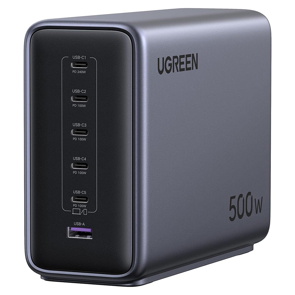 Polnilna postaja UGREEN Nexode X759 (55550B), 500W, 5A, 1 x USB-A - 5 x USB-C, Siva