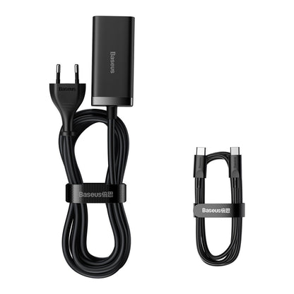 Polnilna postaja USB-C Baseus GaN3 Pro, 100W, 5A, 2 x USB-A - 2 x USB-C, črna, ponovno zapakirano CCGP000101