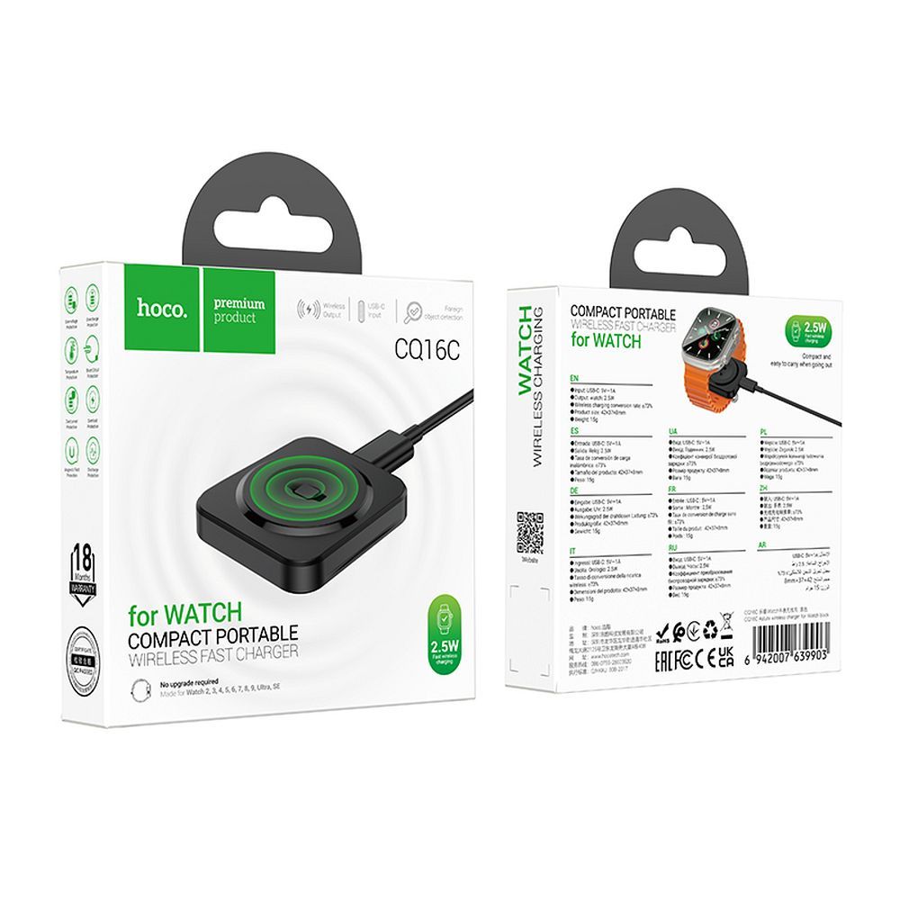 Brezžični polnilec HOCO CQ16C za Apple Watch Series