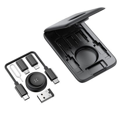 Brezžični polnilec McDodo CH-2440 8v1 za Apple Watch Series, črn