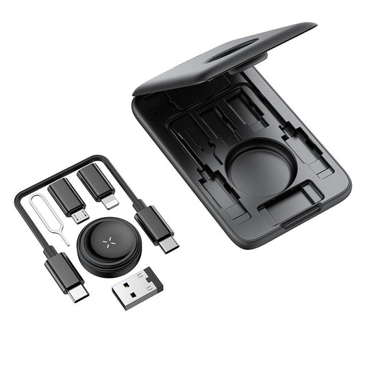 Brezžični polnilec McDodo CH-2440 8v1 za Apple Watch Series, črn