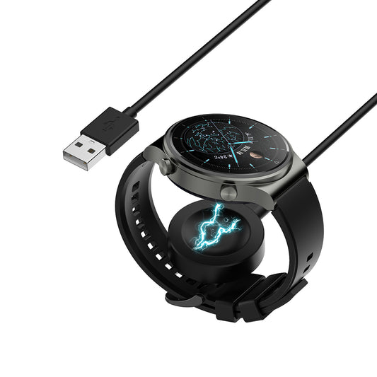 Brezžični polnilec Techsuit THC1 za Honor Watch / Huawei Watch Series, USB-A, Črn