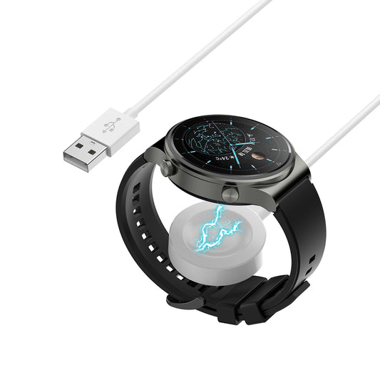 Brezžični polnilec Techsuit THC1 za serijo Huawei Watch, USB-A, Bel