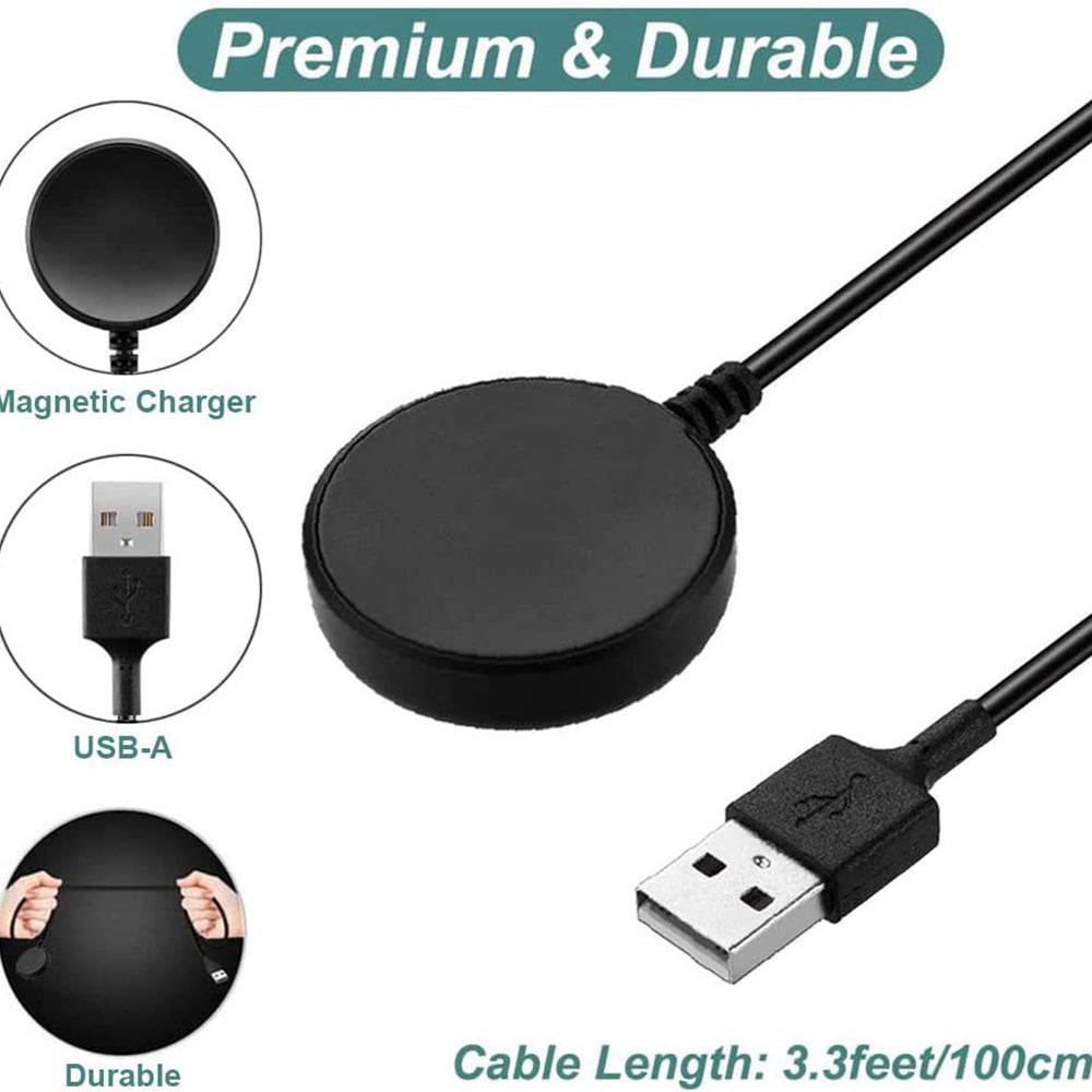 Brezžični polnilec Techsuit TSC12 za serijo Samsung Galaxy Watch, USB-A, Črn