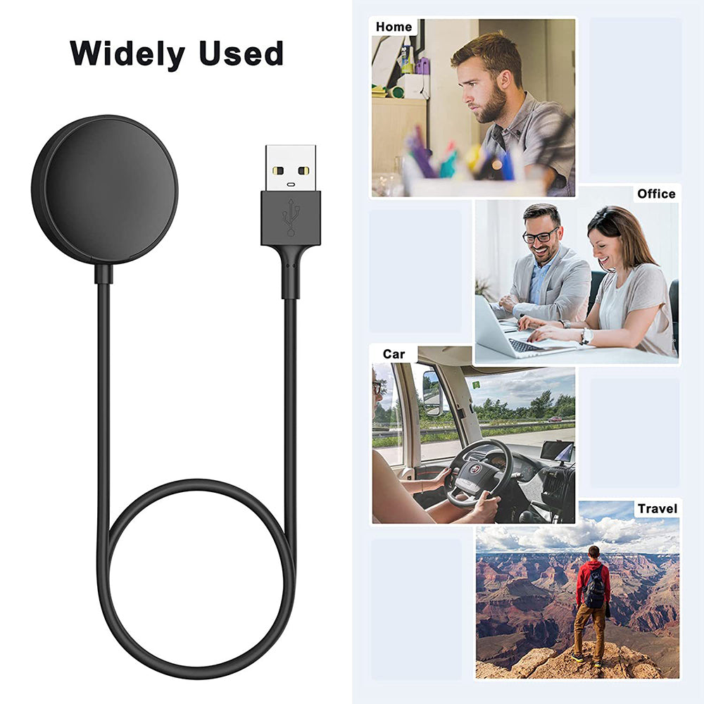 Brezžični polnilec Techsuit TSC12 za serijo Samsung Galaxy Watch, USB-A, Črn