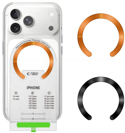 Kovinska nalepka Tech-Protect MMP-210, Set 2 kosa, Črna Oranžna