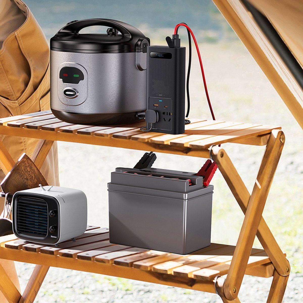 Invertor električni avto Baseus, 300W CGNB010101