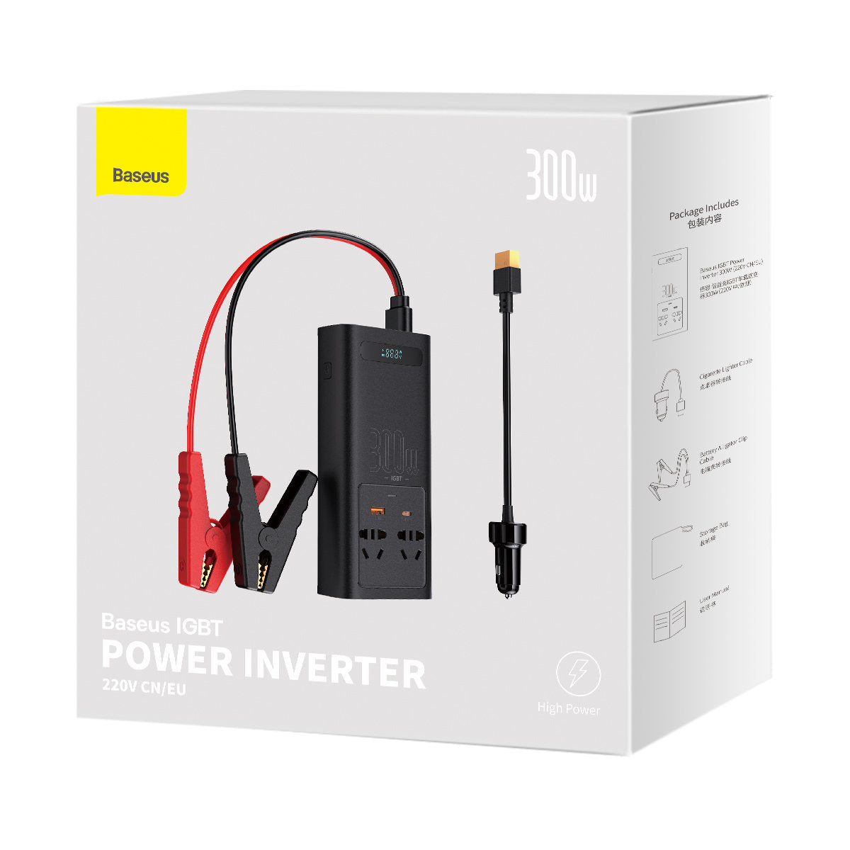 Invertor električni avto Baseus, 300W CGNB010101