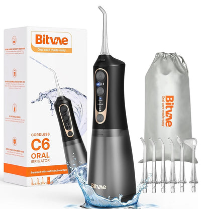 Oralni irigator Bitvae C6, črno-zlat