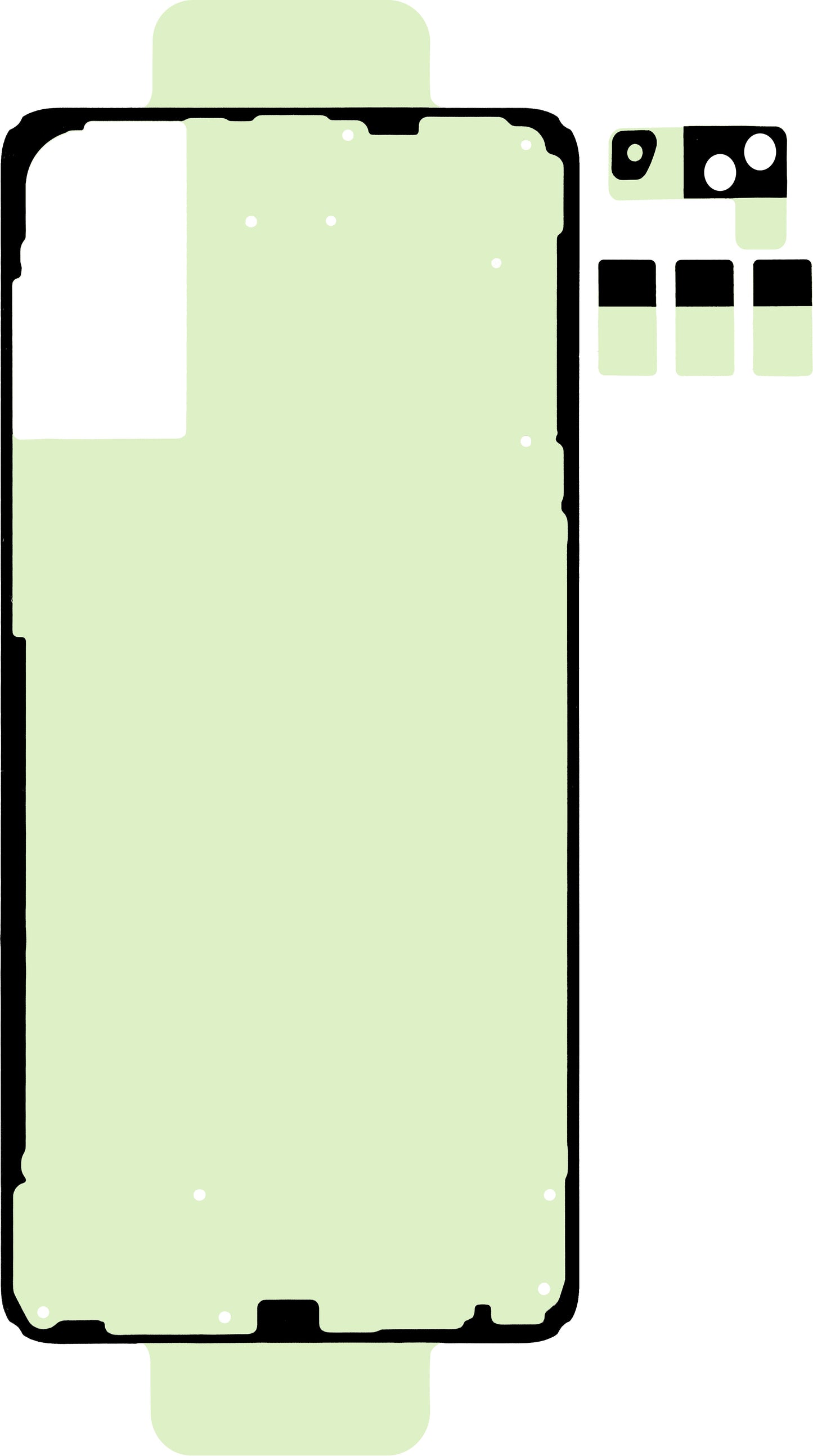 Komplet lepila za pokrov baterije Samsung Galaxy S25 Edge S937, Service Pack GH82-37312A