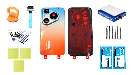 Komplet zadnjega pokrova baterije Huawei Pura 90s Pro Max Orange Ocean Service Pack in namenska servisna orodja