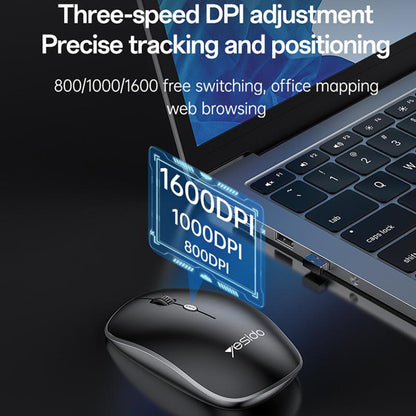 Yesido KB43 Wireless Keyboard and Mouse Kit, Black