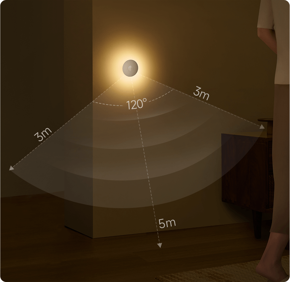Nočna LED svetilka Xiaomi Light 3, 2700K, senzor, bela BHR8978GL