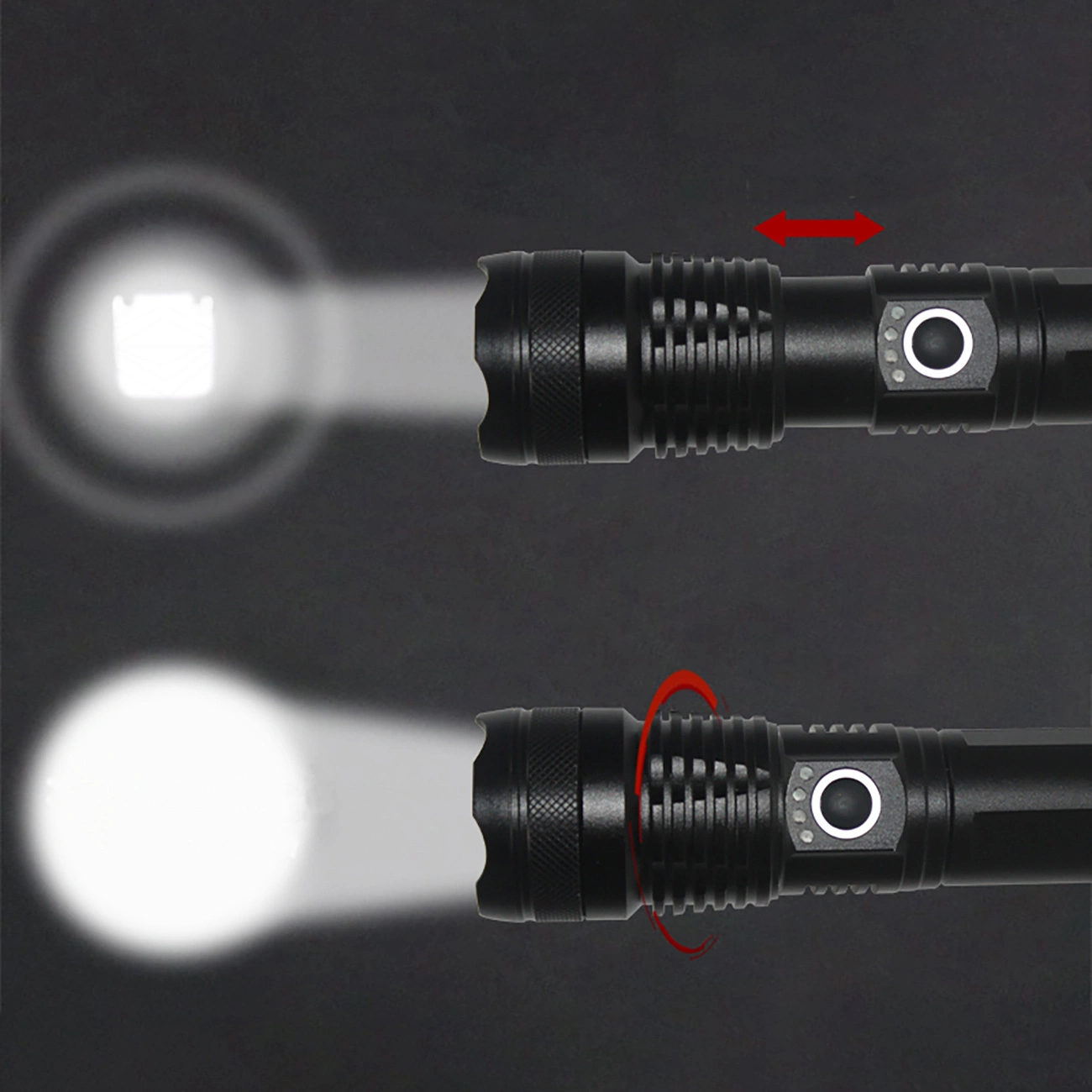 LED Flashlight WZK WLT-15W, 1500lm, IP65
