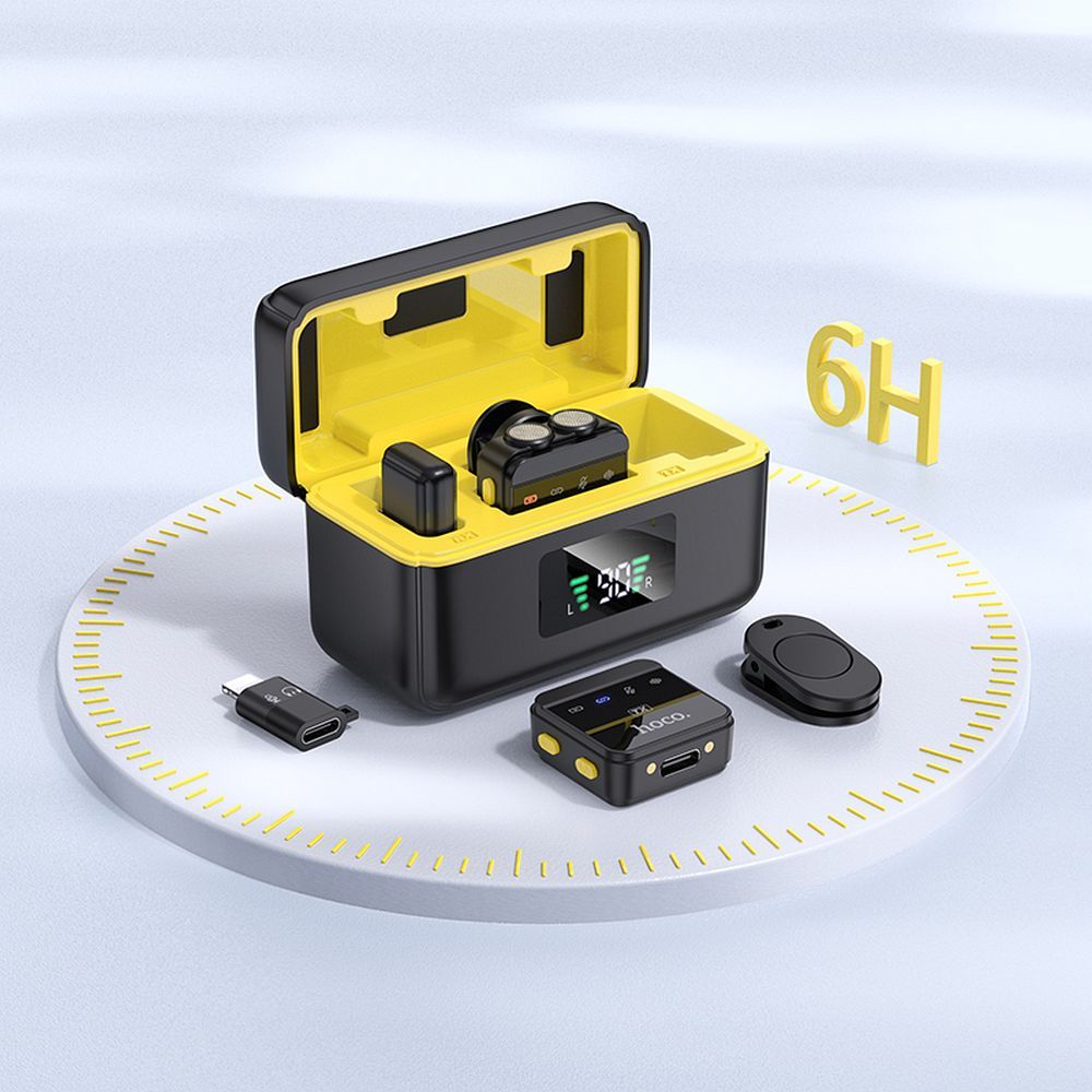 Lavalier HOCO L17, USB-C / Lightning, Set 2 kosa, Črna
