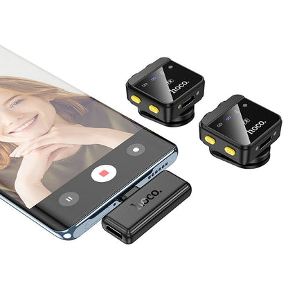 Lavalier HOCO L17, USB-C / Lightning, Set 2 kosa, Črna