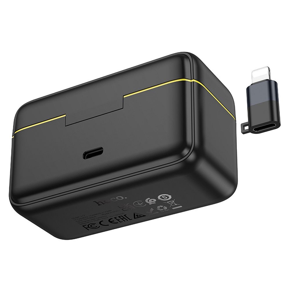 Lavalier HOCO L17, USB-C / Lightning, Set 2 kosa, Črna