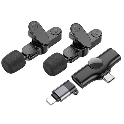 Lavalier Borofone BFK12 Trophy, USB-C / Lightning, Set 2 kosa, Črna