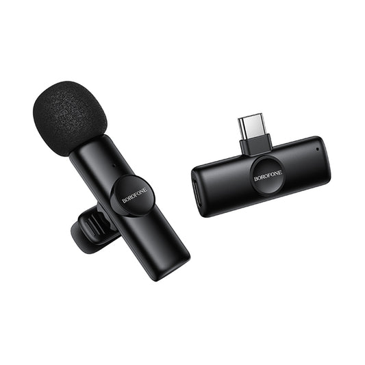 Lavalierni mikrofon Borofone BFK16 Winner, USB-C, črn