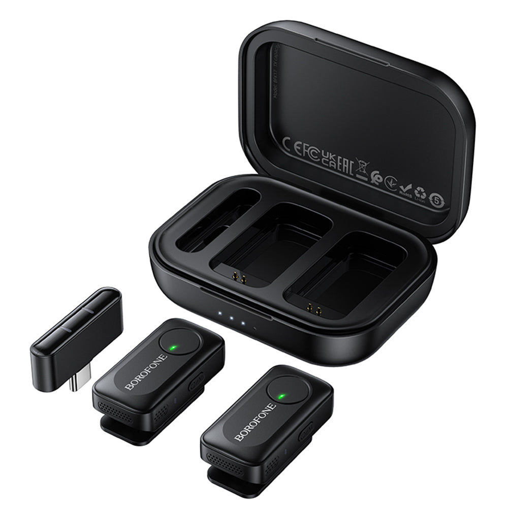 Borofone BFK17 Lemai Lavalier, USB-C, Set of 2, Black