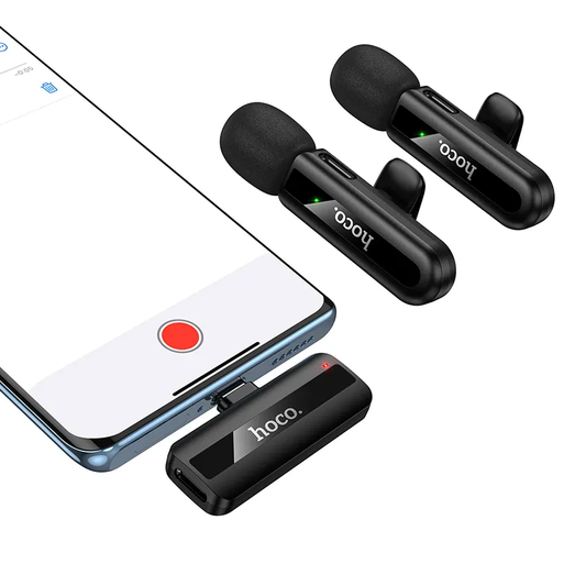 Lavaliera HOCO L20A, USB-C / Lightning, Set 2 kosa, Črna