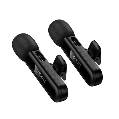 Lavaliera HOCO L20A, USB-C / Lightning, Set 2 kosa, Črna