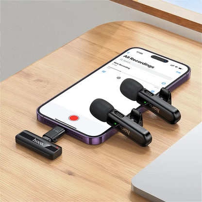 Lavaliera HOCO L20A, USB-C / Lightning, Set 2 kosa, Črna