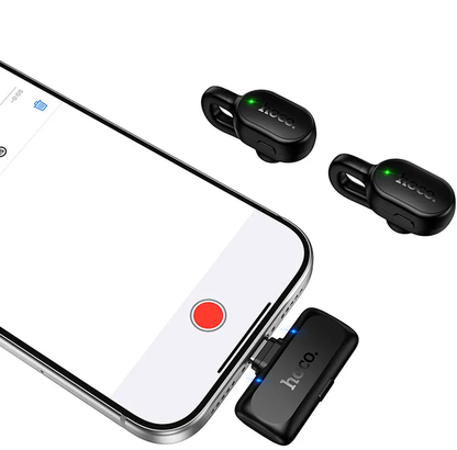 Lavaliera HOCO L27, USB-C, Set 2 kosa, Črna