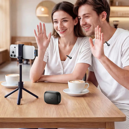 Lavaliera HOCO L27, USB-C, Set 2 kosa, Črna