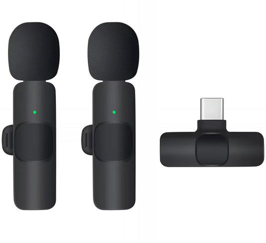 Lavaliera OEM K1, USB-C, Set 2 kos, Črna